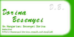 dorina besenyei business card